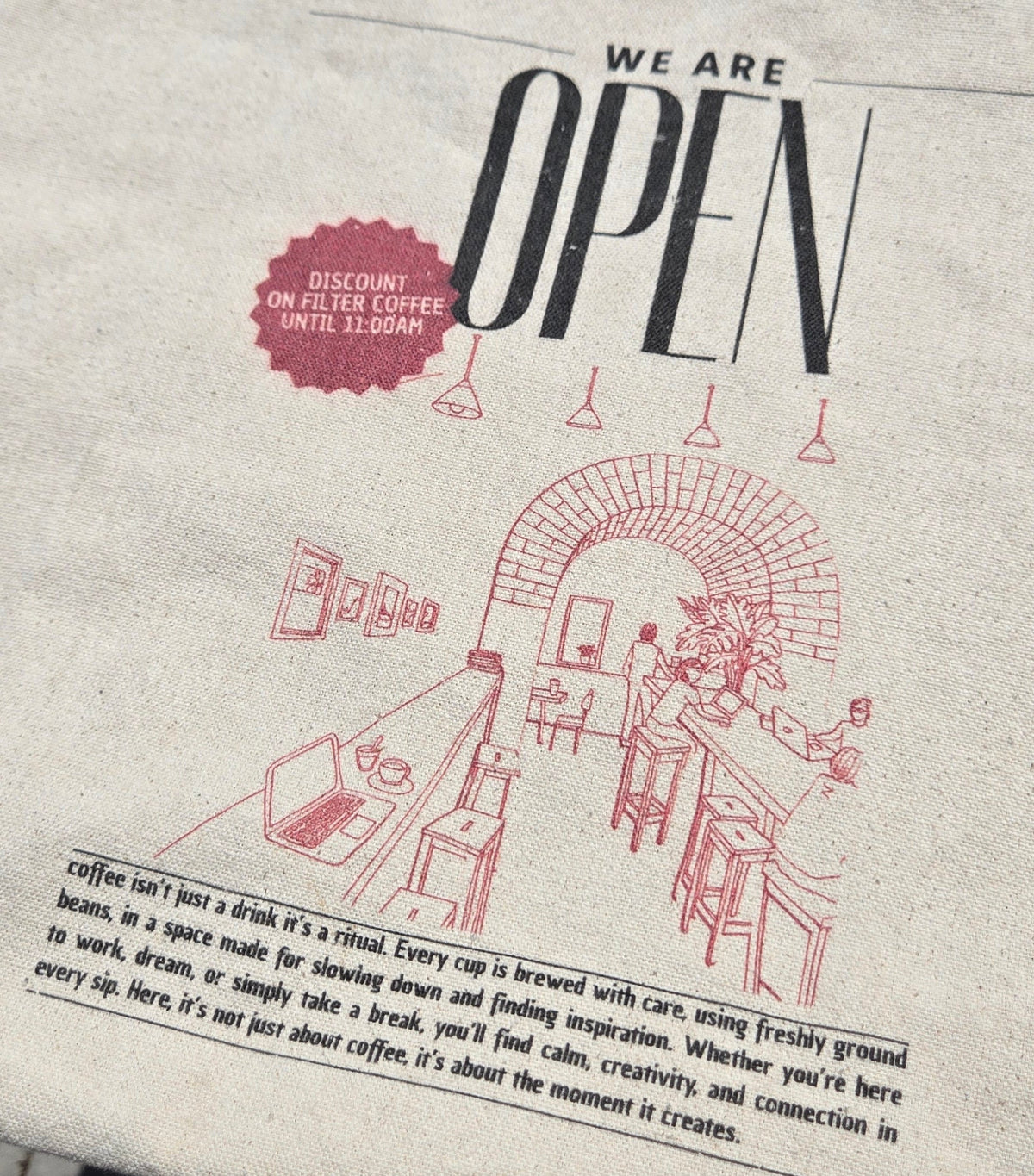 Tote Bag "WE ARE OPEN"